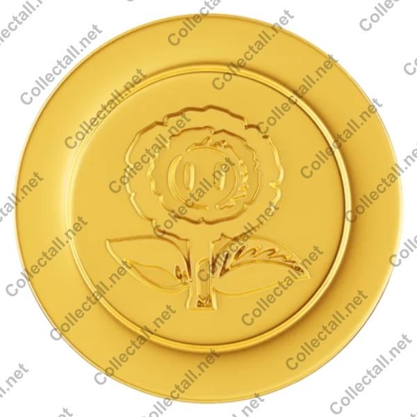 Fire Flower Golden Coin